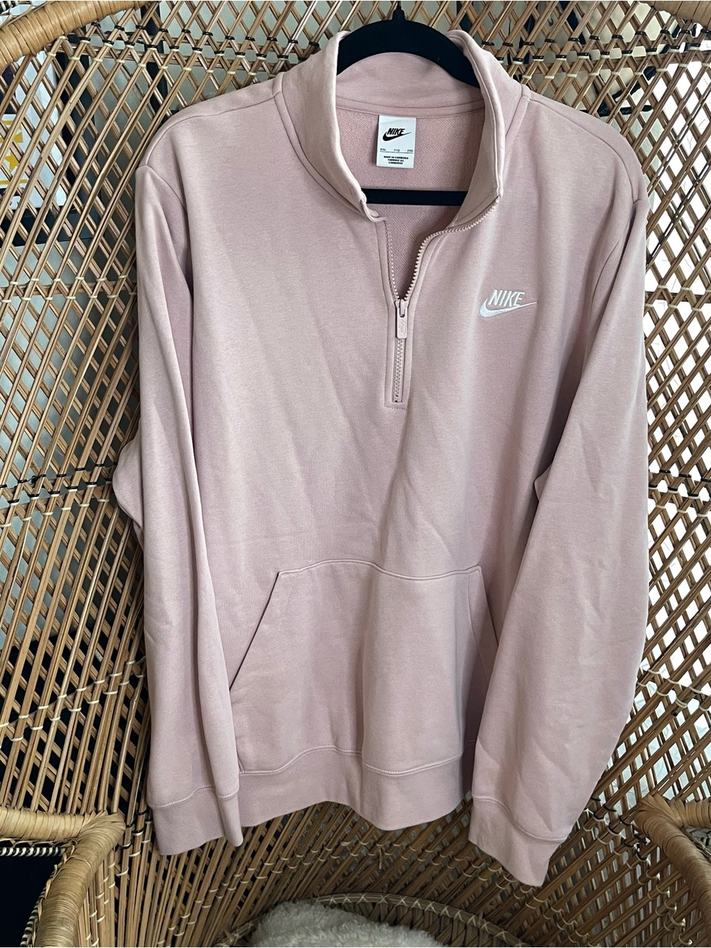 Nike Women’s Quarter-Zip Pullover Sweatshirt - Pink